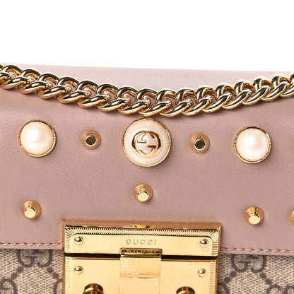 Gucci GG Supreme Monogram Studded Small Padlock Shoulder Bag Porcelain Rose 11 of 11