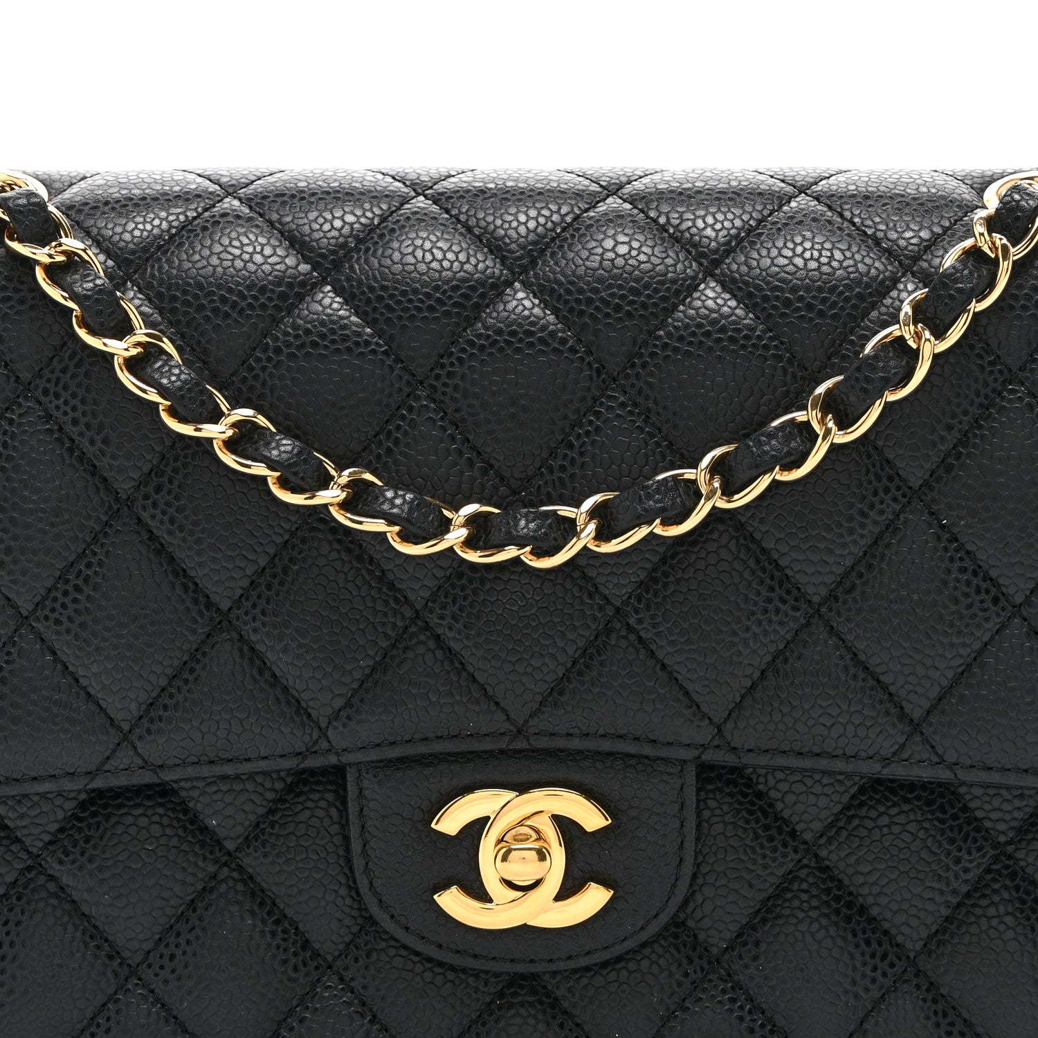 Chanel Caviar Quilted Medium Double Flap Black 8 of 10
