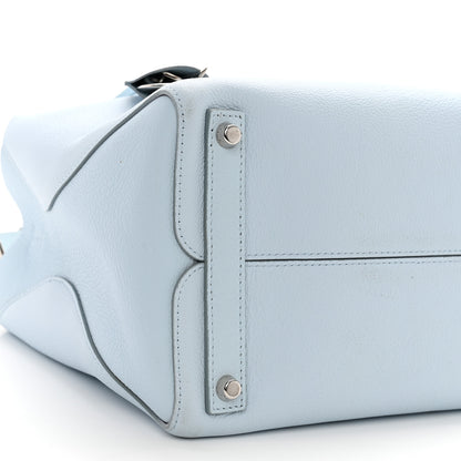 Christian Dior Supple Grained Calfskin Medium Open Bar Tote Light Blue 8 of 12