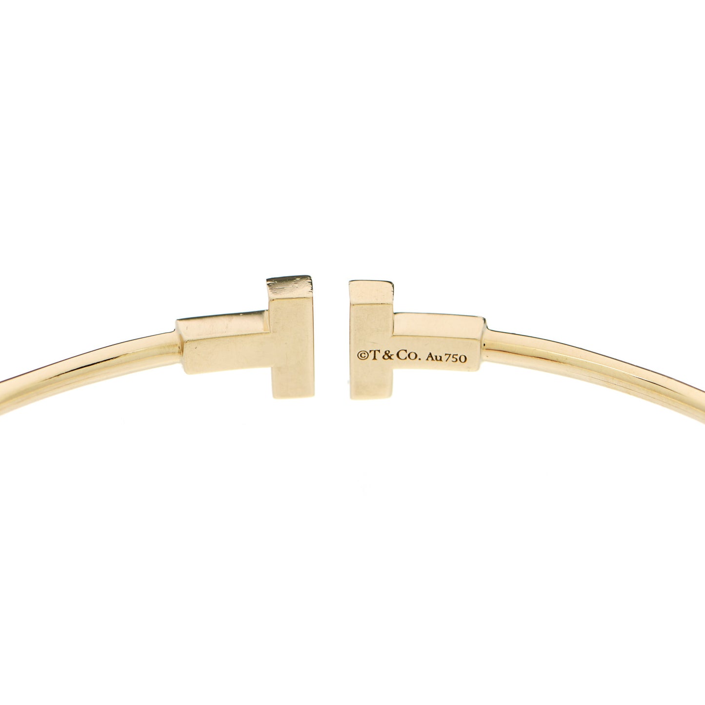 18K Yellow Gold Narrow T Wire Bracelet