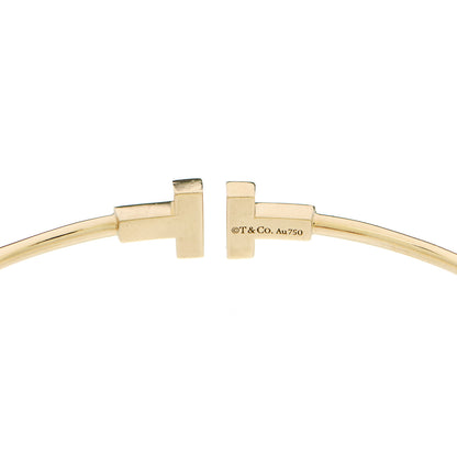 Tiffany 18K Yellow Gold Narrow T Wire Bracelet 3 of 4