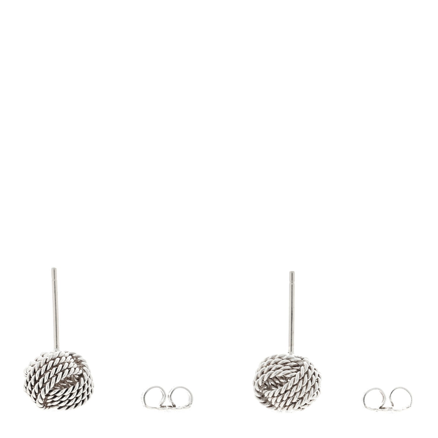 Tiffany Sterling Silver Twist Knot Earrings 3 of 4