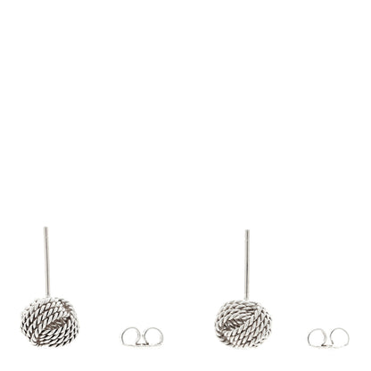 Tiffany Sterling Silver Twist Knot Earrings 3 of 4