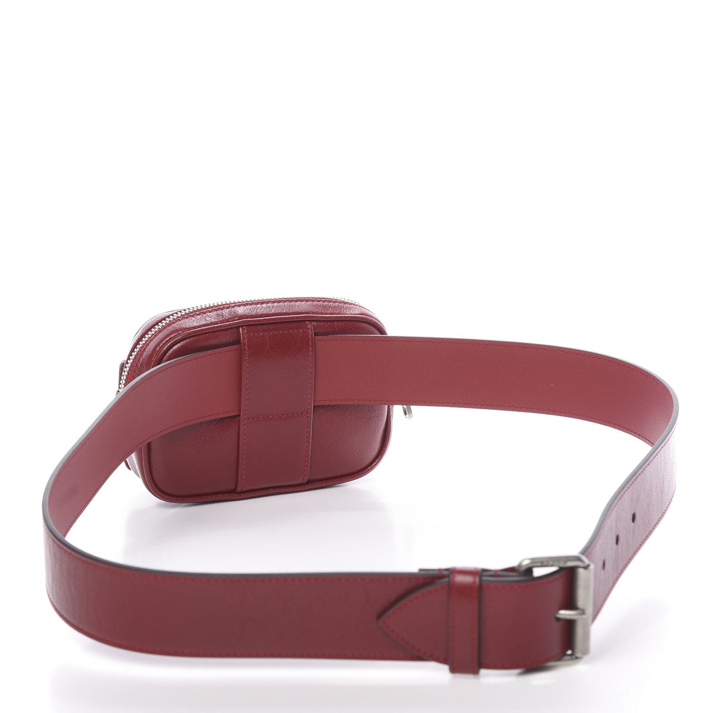 Fluffy Calfskin Mini Morpheus Belt Bag Red