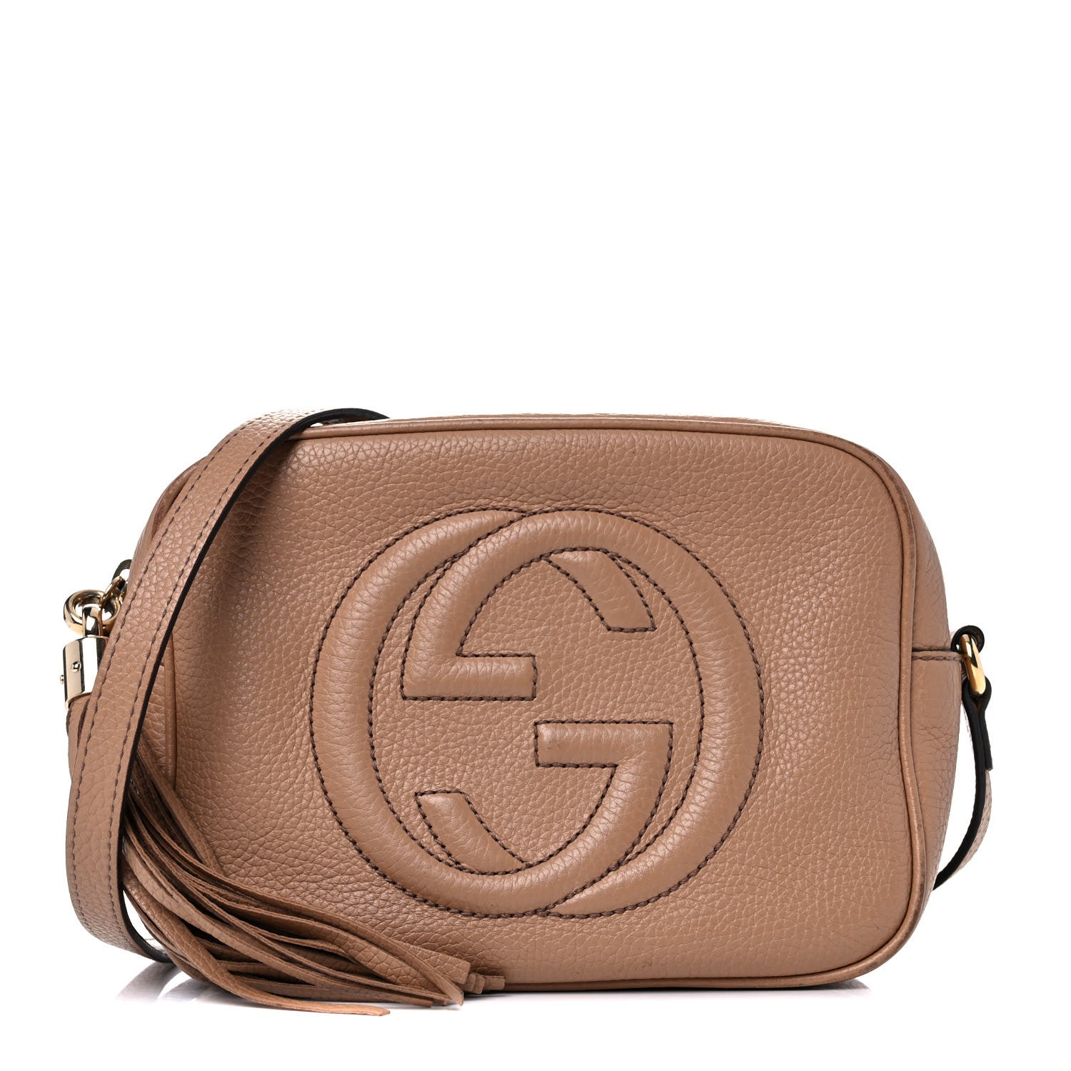 Gucci Pebbled Calfskin Small Soho Disco Bag Camelia 1 of 21