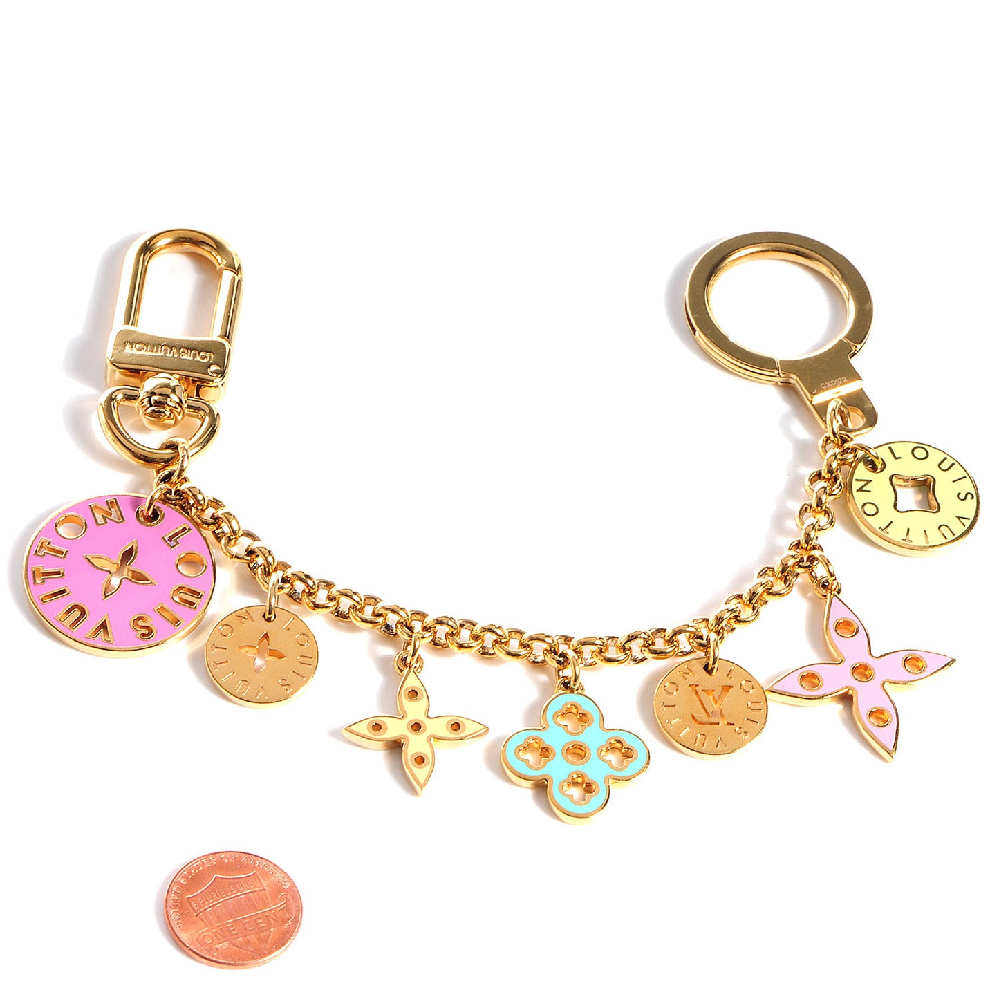 Monogram Multicolor Looping Chain Key Ring
