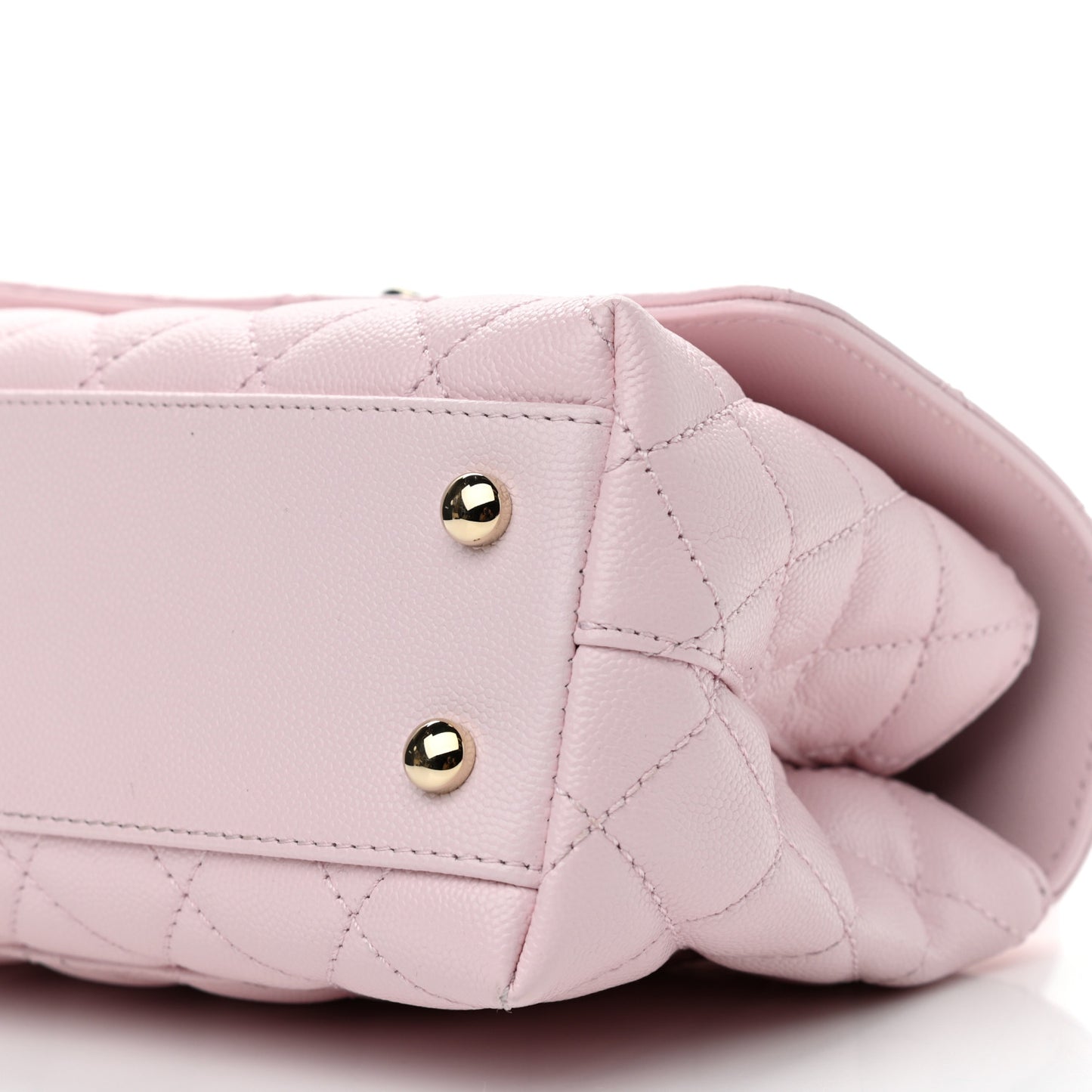 Caviar Quilted Mini Coco Handle Flap Light Pink