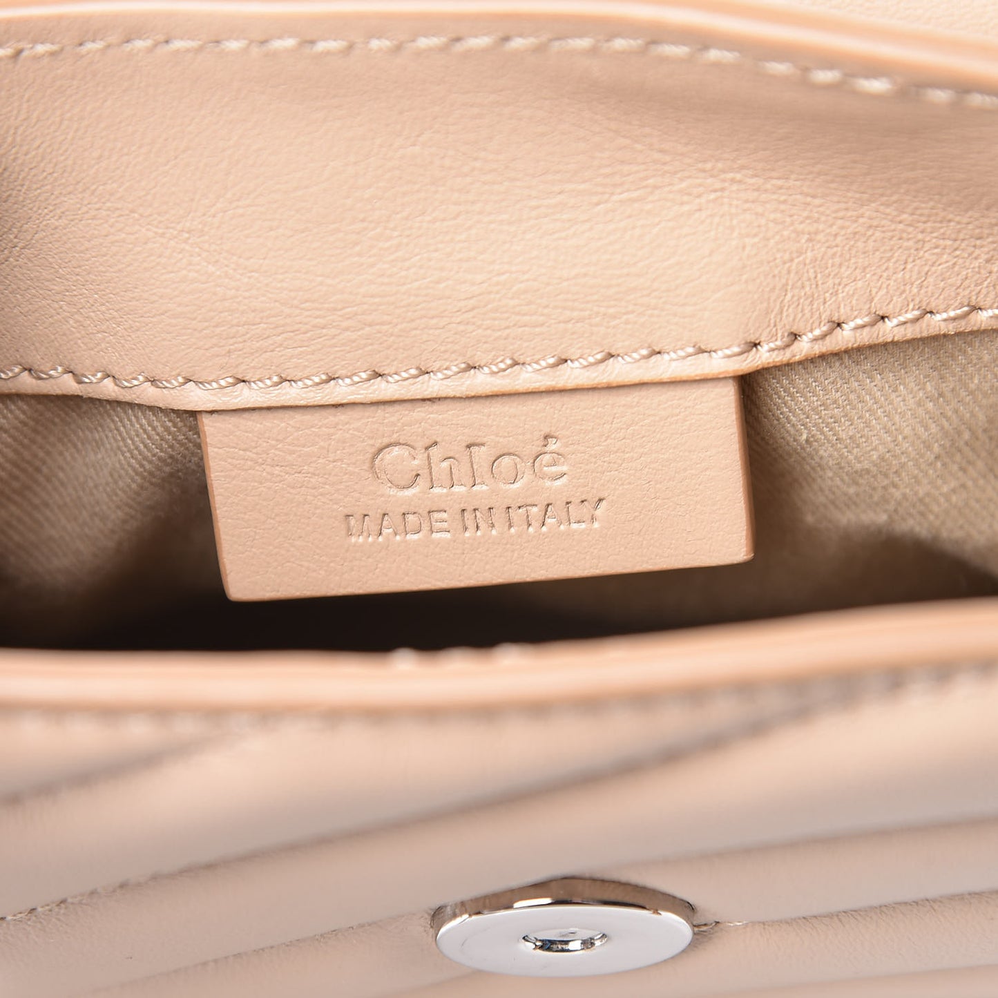 Calfskin Quilted Mini Faye Backpack Pearl Beige