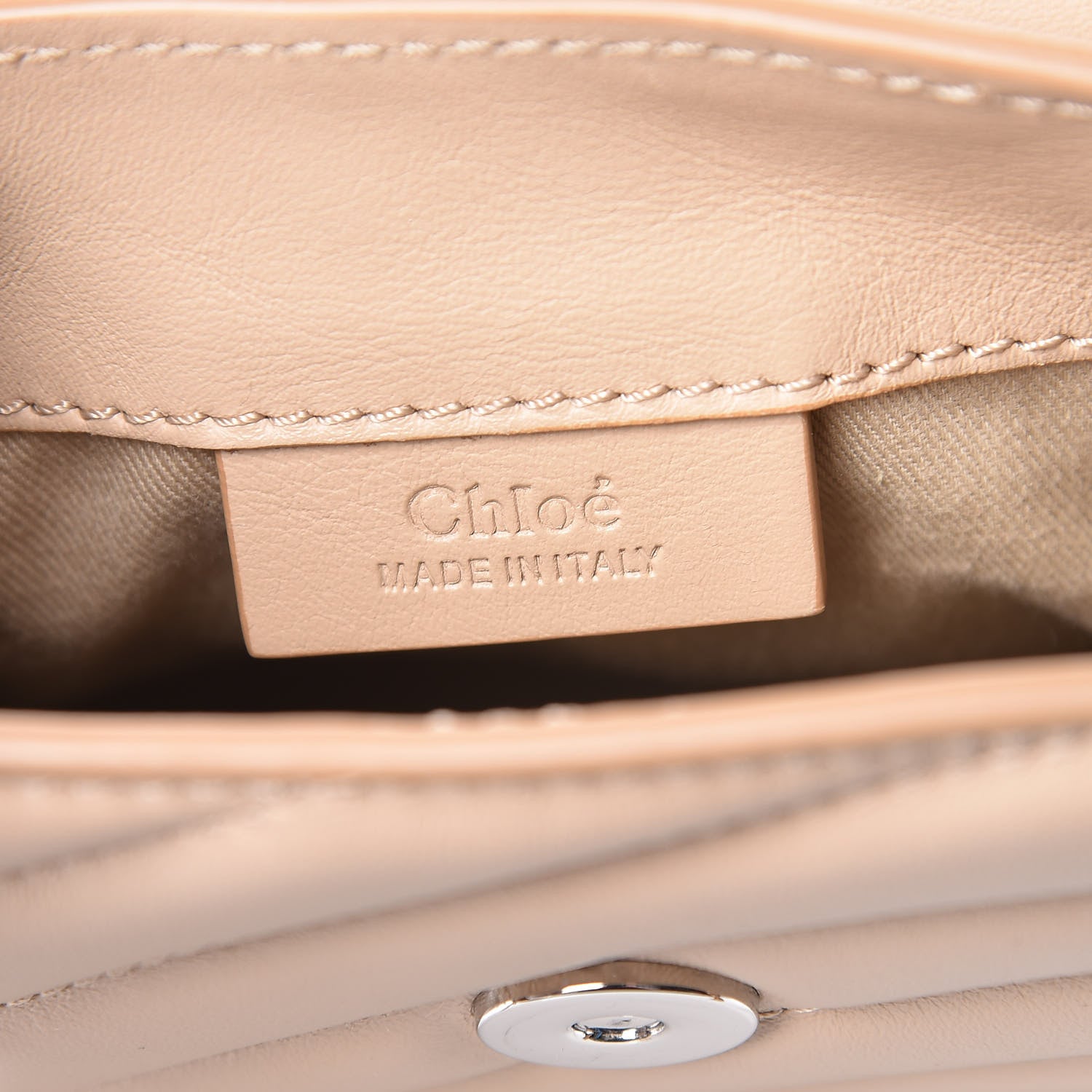 Chloe Calfskin Quilted Mini Faye Backpack Pearl Beige 8 of 12
