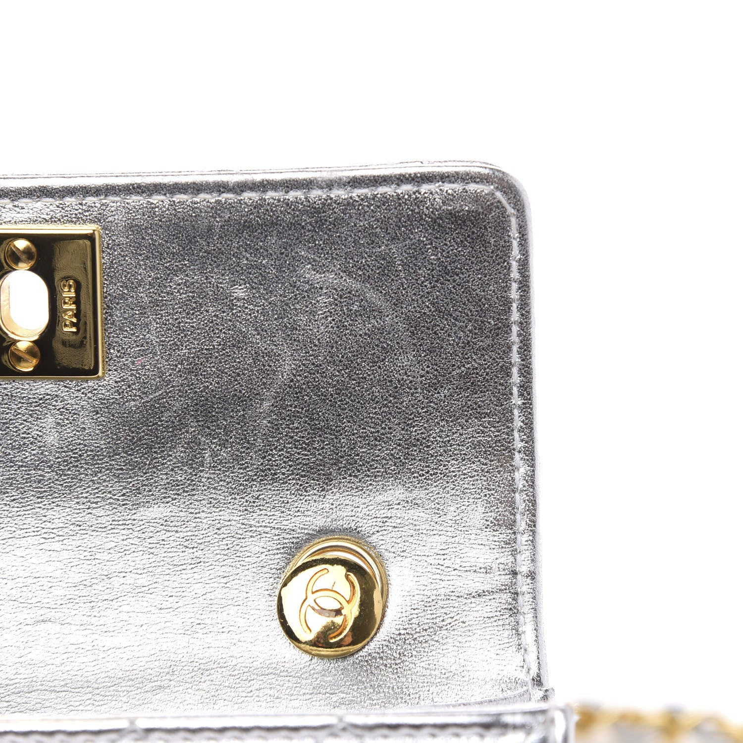 Chanel Metallic Lambskin Quilted Micro Mini Flap Silver 13 of 13
