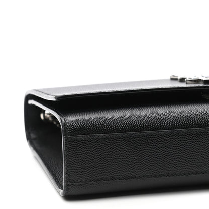 Saint Laurent Grain De Poudre Medium Classic Monogram Kate Satchel Black 8 of 9