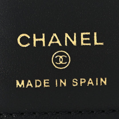 Chanel Calfskin Crocodile Embossed Crococo Passport Holder Black 6 of 8
