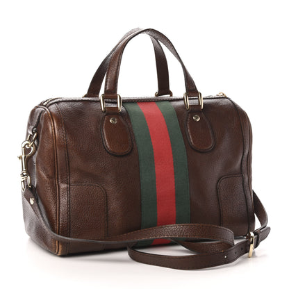 Gucci Calfskin Medium Seventies Web Boston Brown 4 of 16