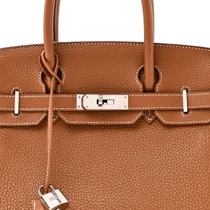 Hermes Taurillon Clemence Birkin 30 Gold 8 of 10