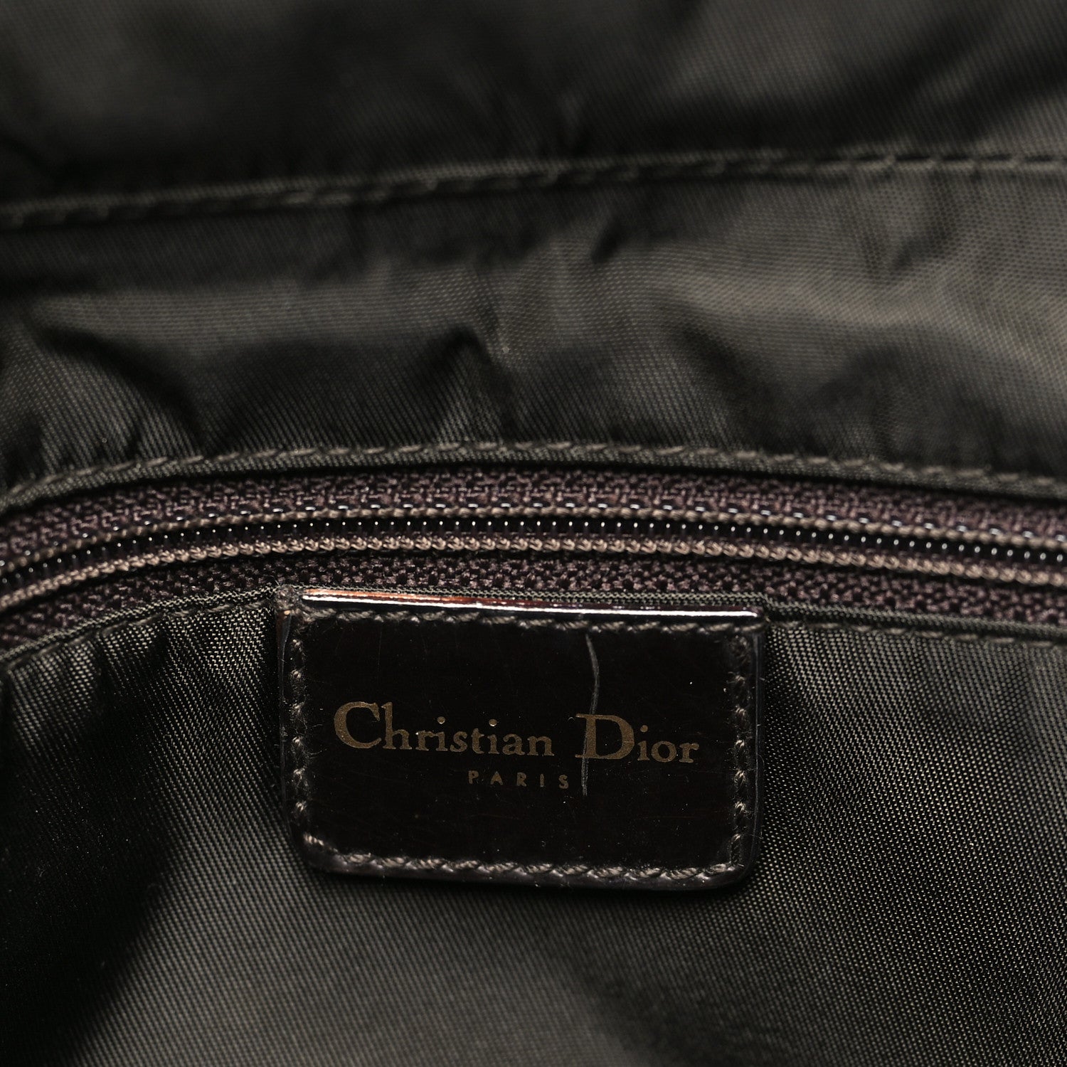 Christian Dior Rabbit Fur Lambskin Patchwork Malice Shoulder Bag Brown 5 of 9