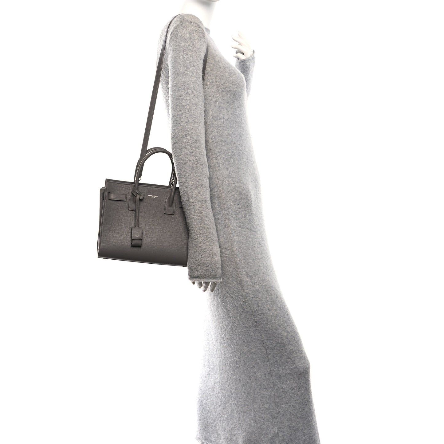 Grained Calfskin Baby Sac De Jour Taupe