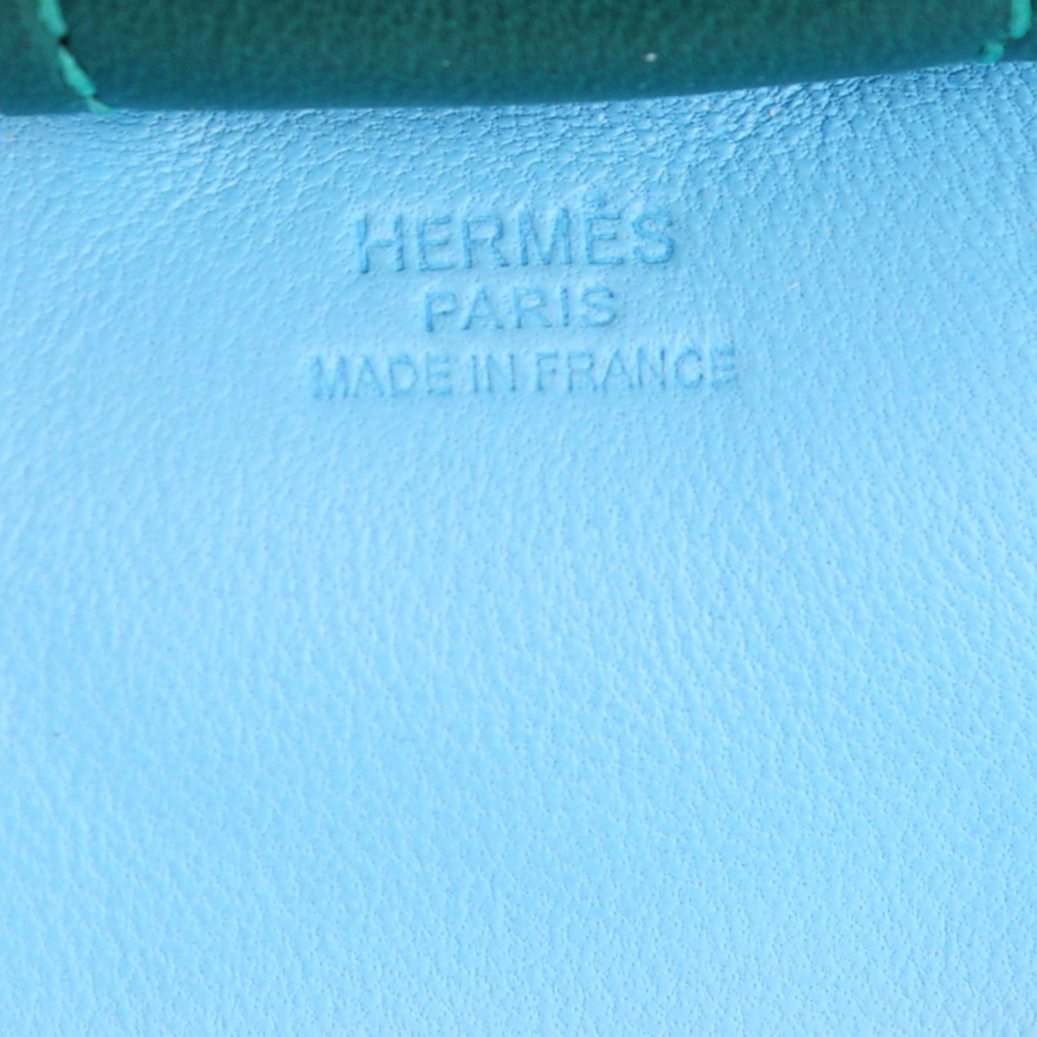 Hermes Milo Lambskin Grigri Rodeo Horse Bag Charm MM Celeste Malachite Craie 3 of 4