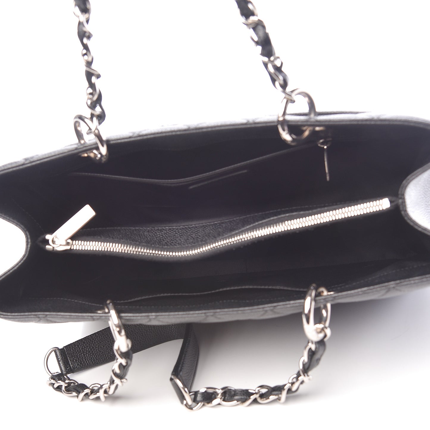 Caviar Quilted Grand Shopping Tote GST Black