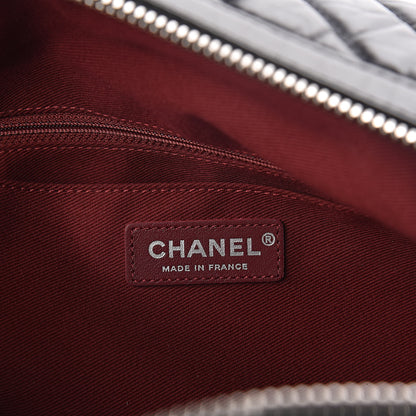 Chanel Aged Calfskin Chevron Quilted Duffle Bag Black 6 of 10