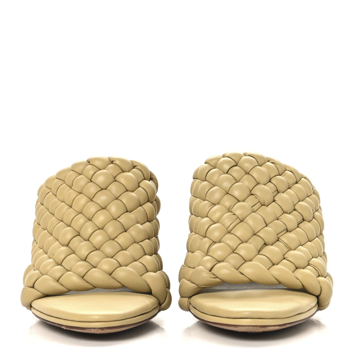 Bottega Veneta Nappa Padded Intrecciato Mules Sandals 39 Tapioca 3 of 9