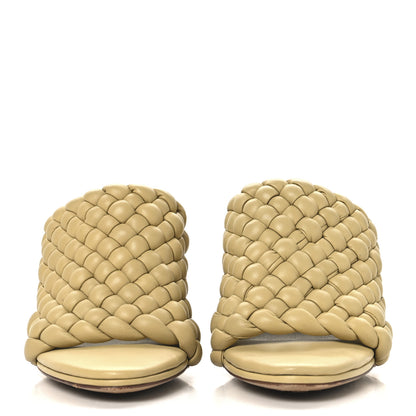 Bottega Veneta Nappa Padded Intrecciato Mules Sandals 39 Tapioca 3 of 9