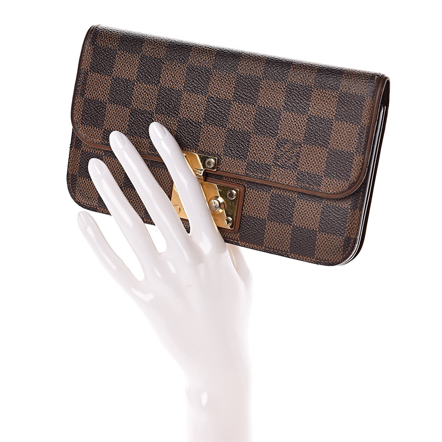 Louis Vuitton Damier Ebene Ascot Wallet 2 of 9