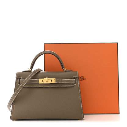 Hermes Epsom Mini Kelly Sellier 20 Etoupe 15 of 15