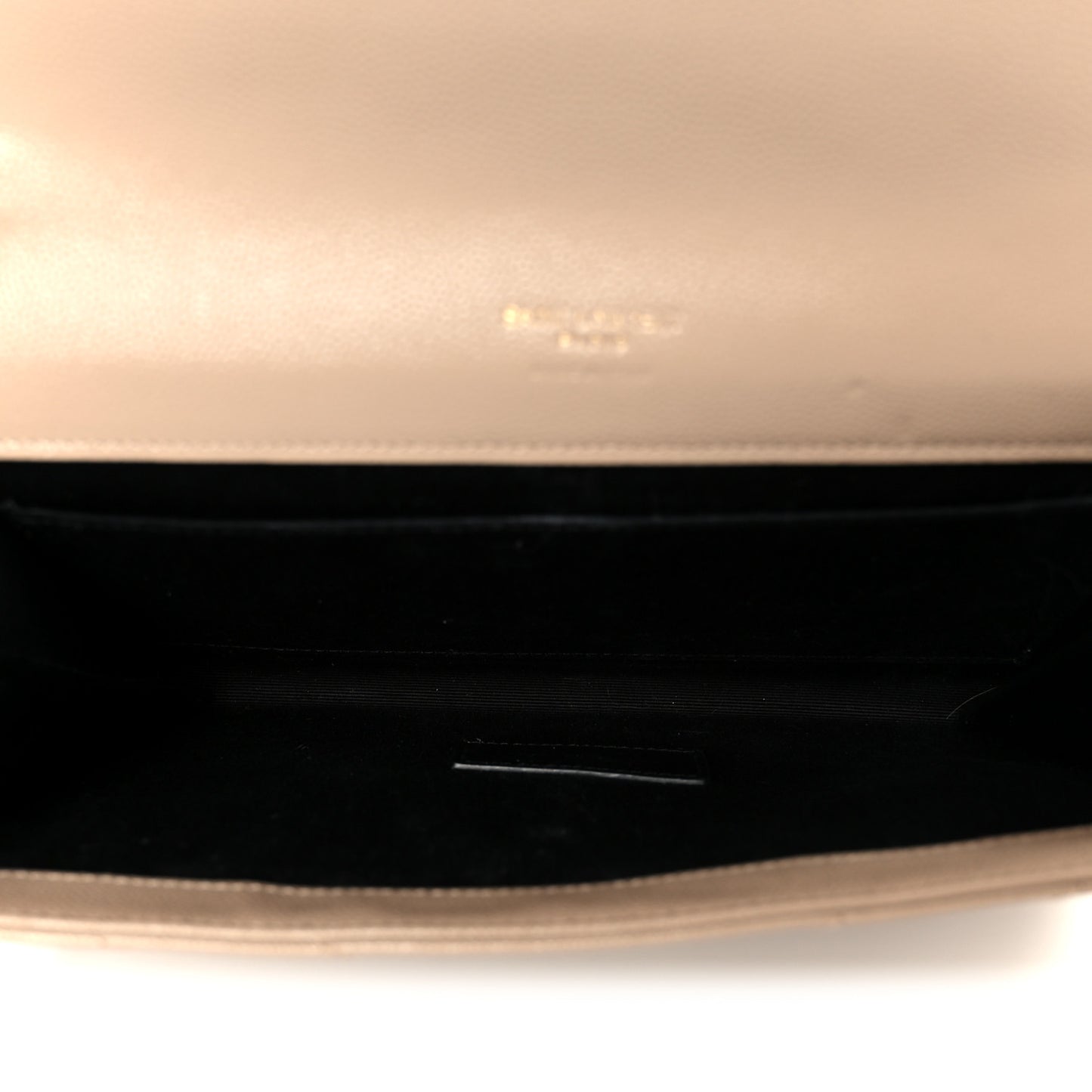 Grain De Poudre Matelasse Chevron Monogram Envelope Clutch Dark Beige