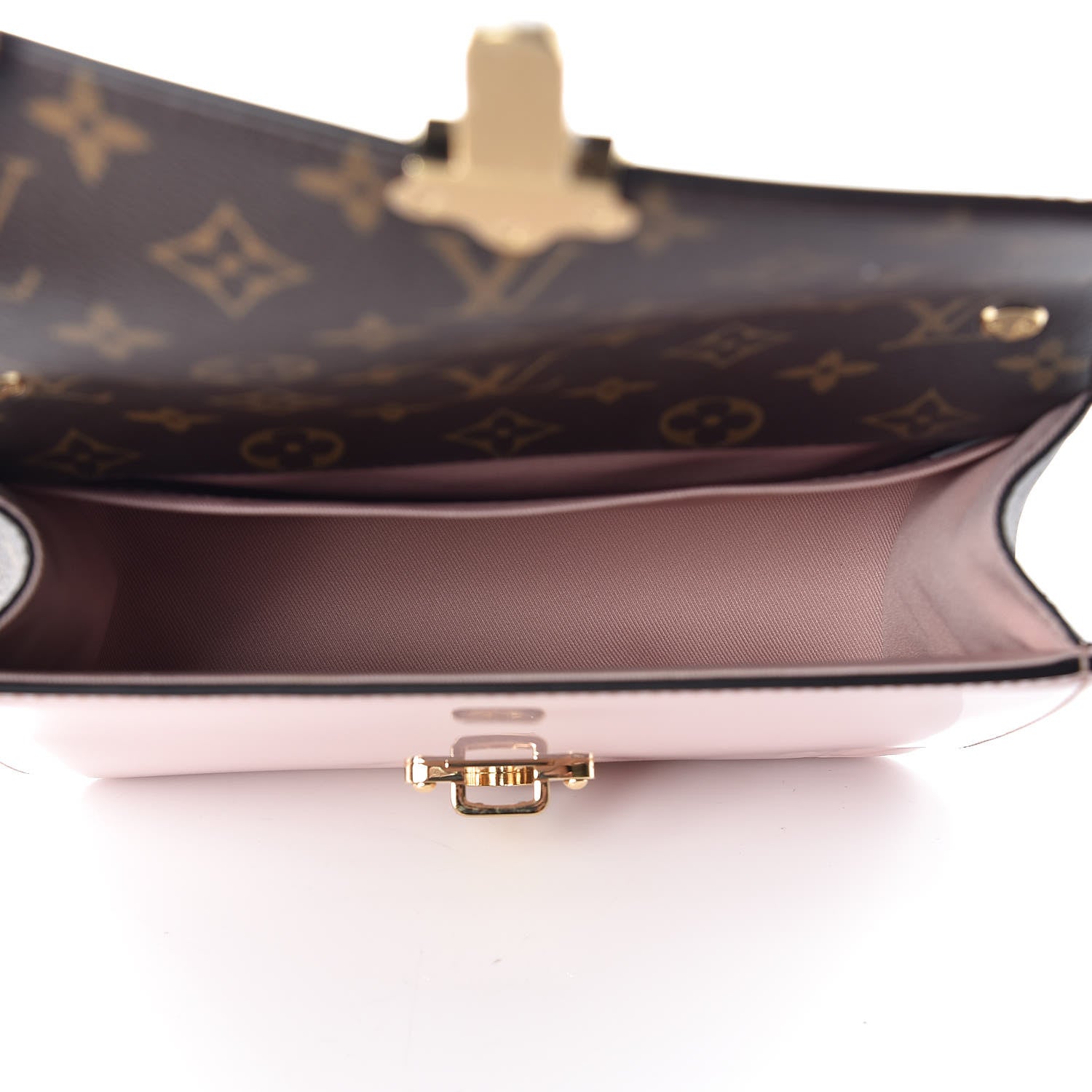 Louis Vuitton Patent Calfskin Monogram Cherrywood BB Rose Ballerine 7 of 9