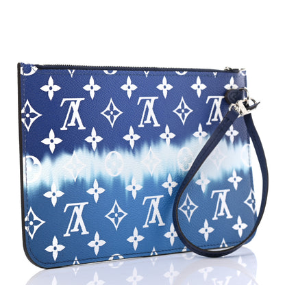 Louis Vuitton Monogram Escale Neverfull MM GM Pochette Blue 3 of 7