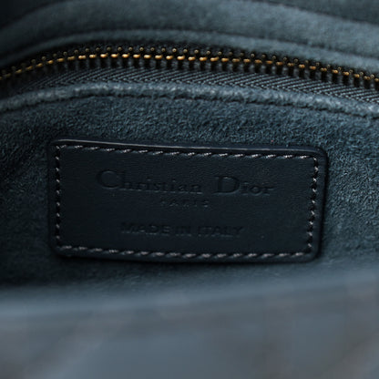 Christian Dior Ultra Matte Calfskin Cannage Small My ABCDior Lady Dior Dark Denim Blue 6 of 10