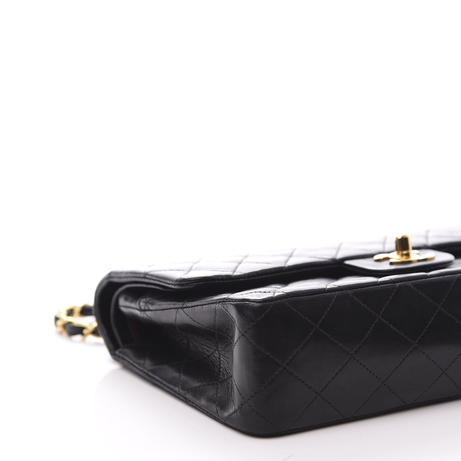 Chanel Lambskin Quilted Medium Double Flap Black 7 of 10