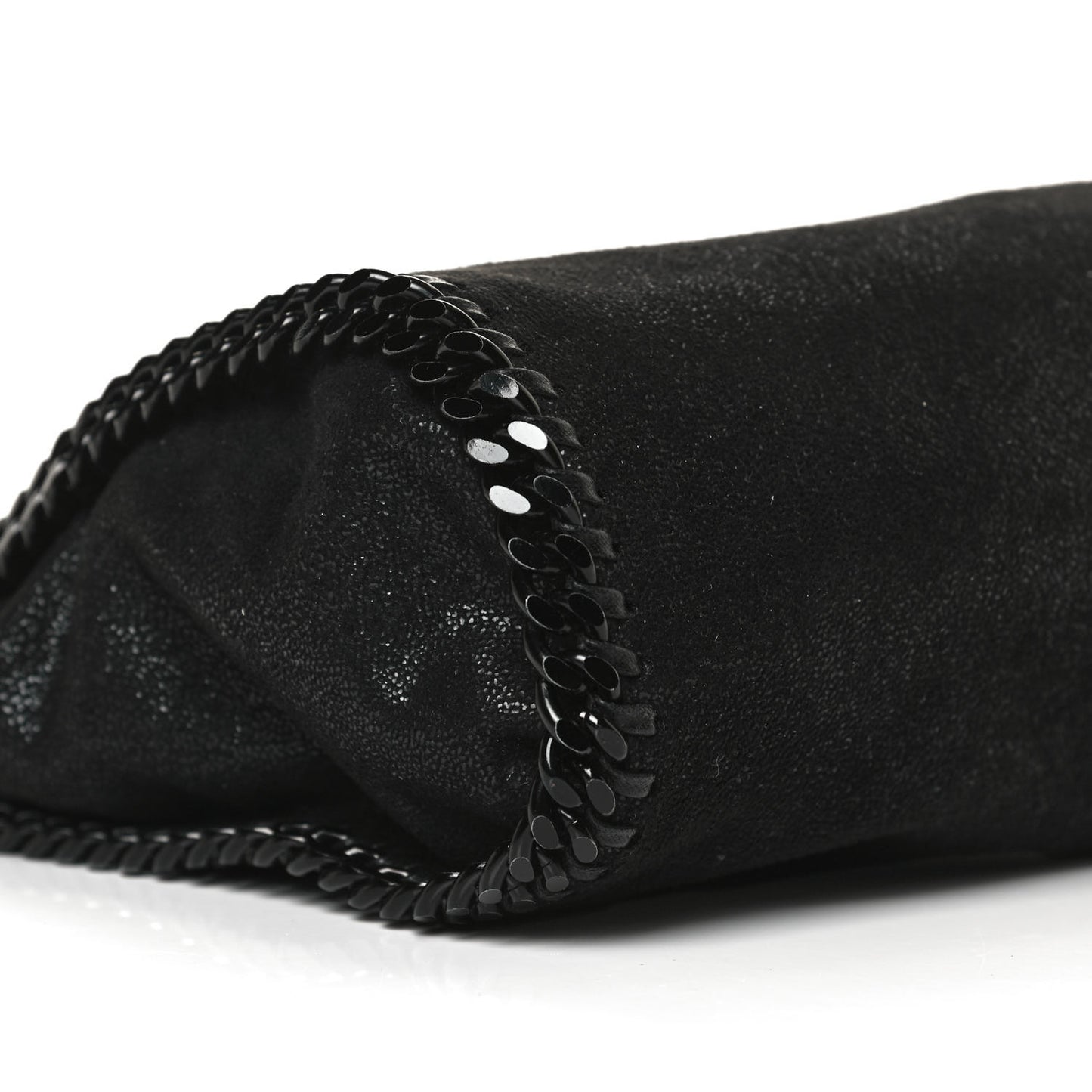 Shaggy Deer Mini Falabella Fold Over Tote Black