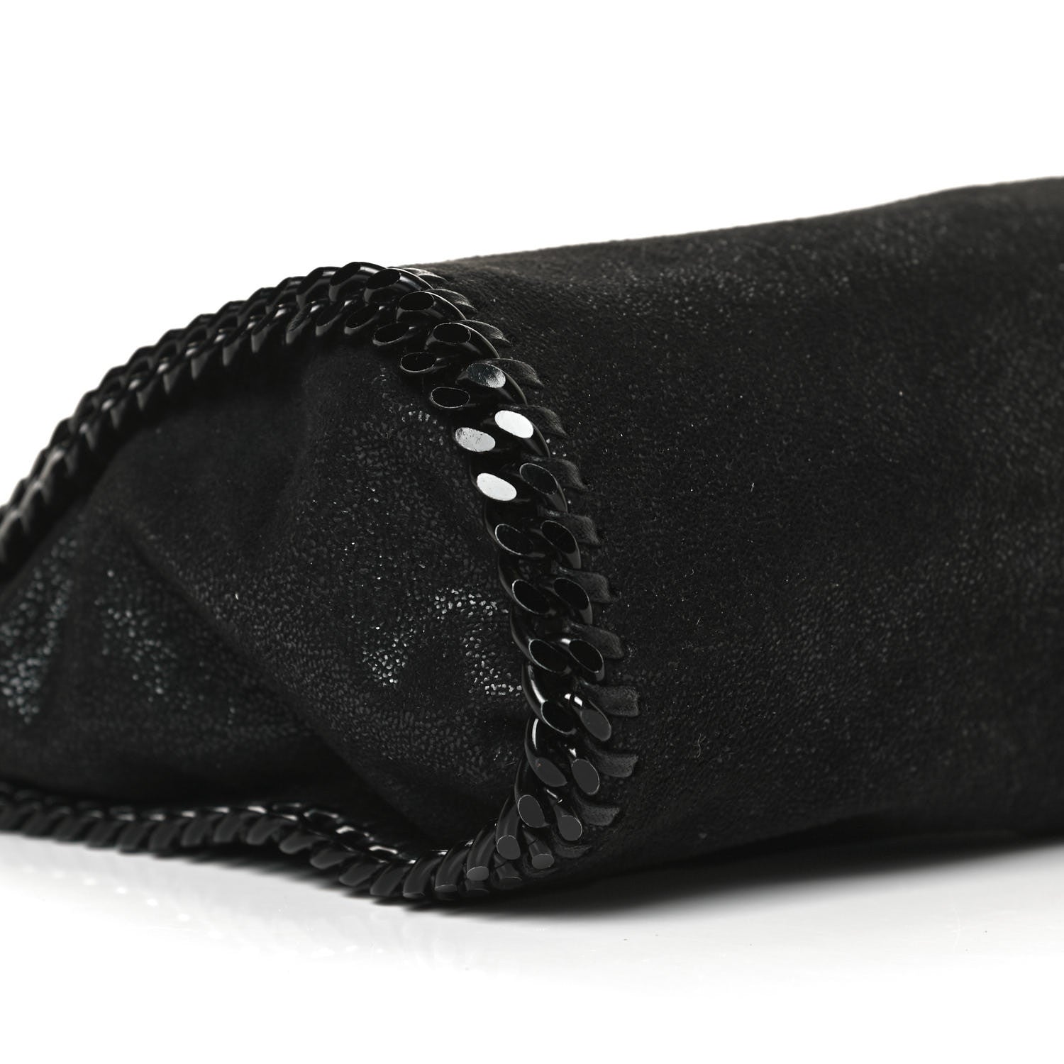 Stella McCartney Shaggy Deer Mini Falabella Fold Over Tote Black 8 of 12