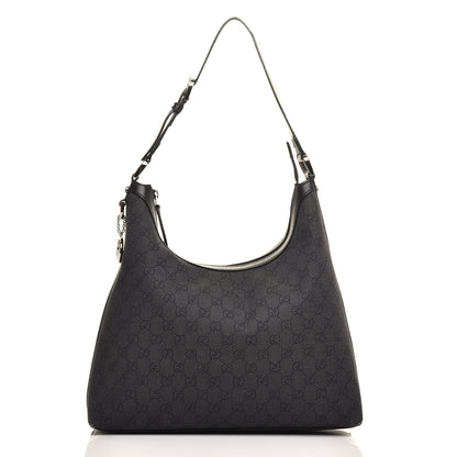Gucci Denim Monogram Hobo Black 1 of 13
