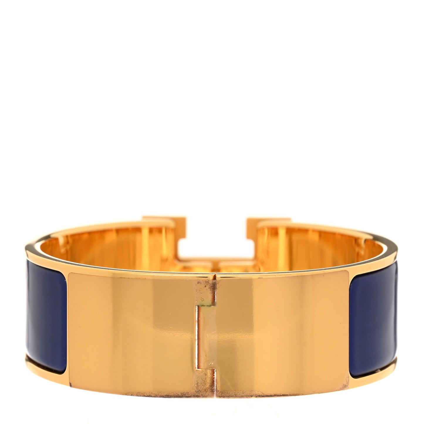 Enamel Wide Clic Clac H Bracelet GM Bleu Electrique
