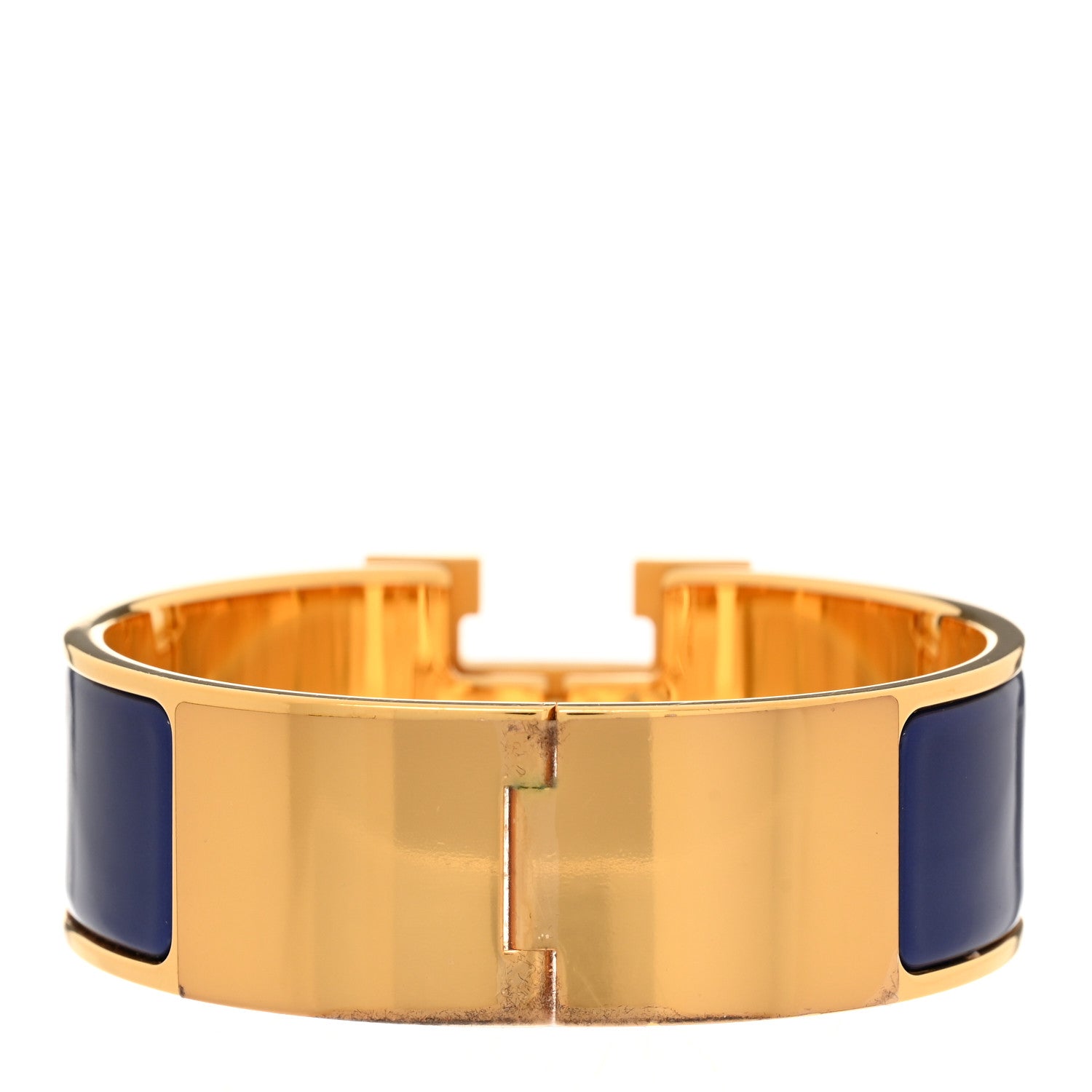 Hermes Enamel Wide Clic Clac H Bracelet GM Bleu Electrique 3 of 5