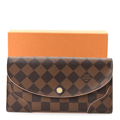 Louis Vuitton Damier Ebene Caissa Wallet Rose Ballerine 10 of 10