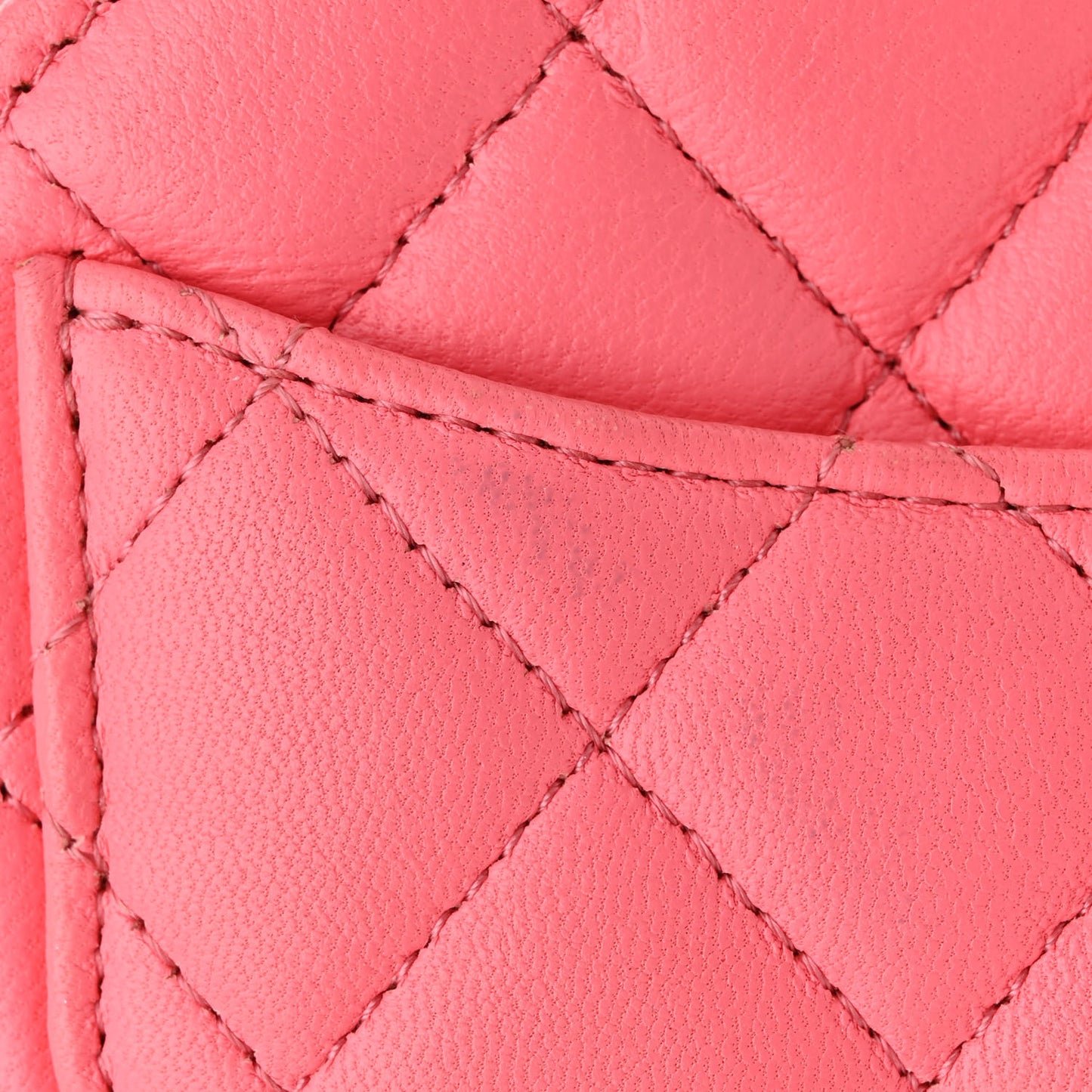 Lambskin Quilted CC In Love Heart Clutch With Chain Pink