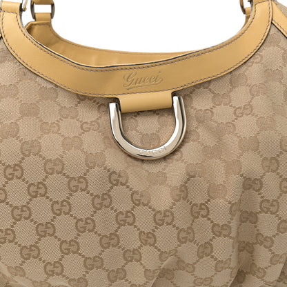 Gucci Monogram Large D Gold Hobo Beige 8 of 11