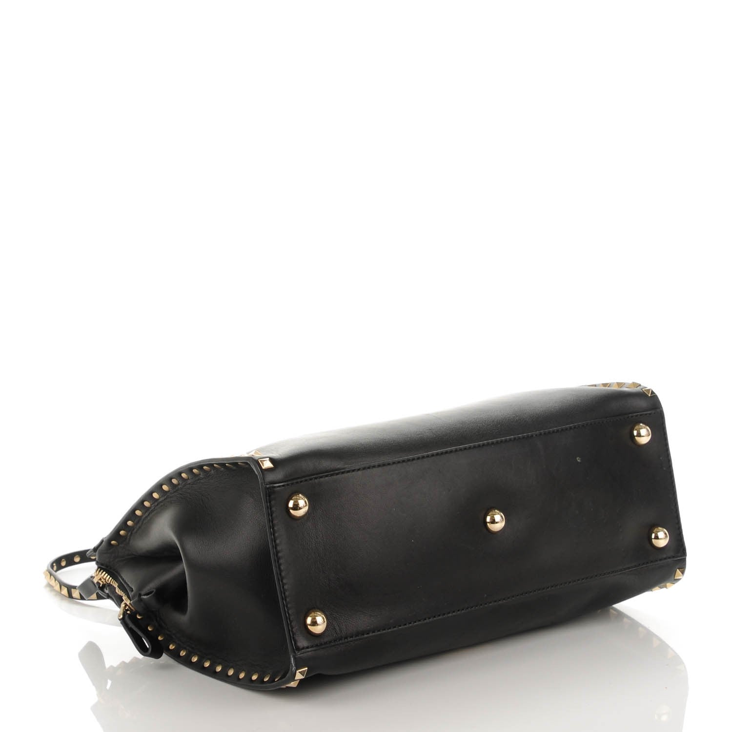 Valentino Garavani Vitello Rockstud Dome Shopper Black 4 of 8