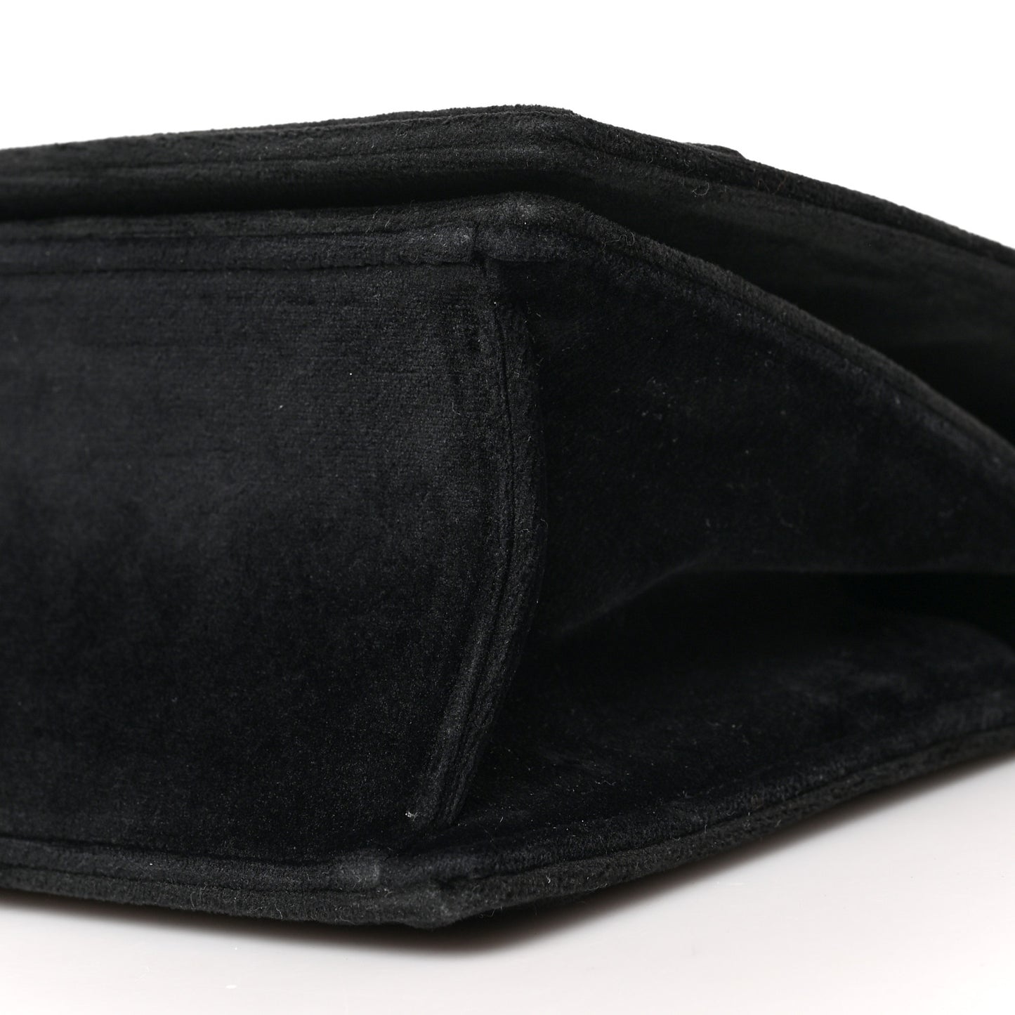 Velvet Medium Diorama Flap Bag Black