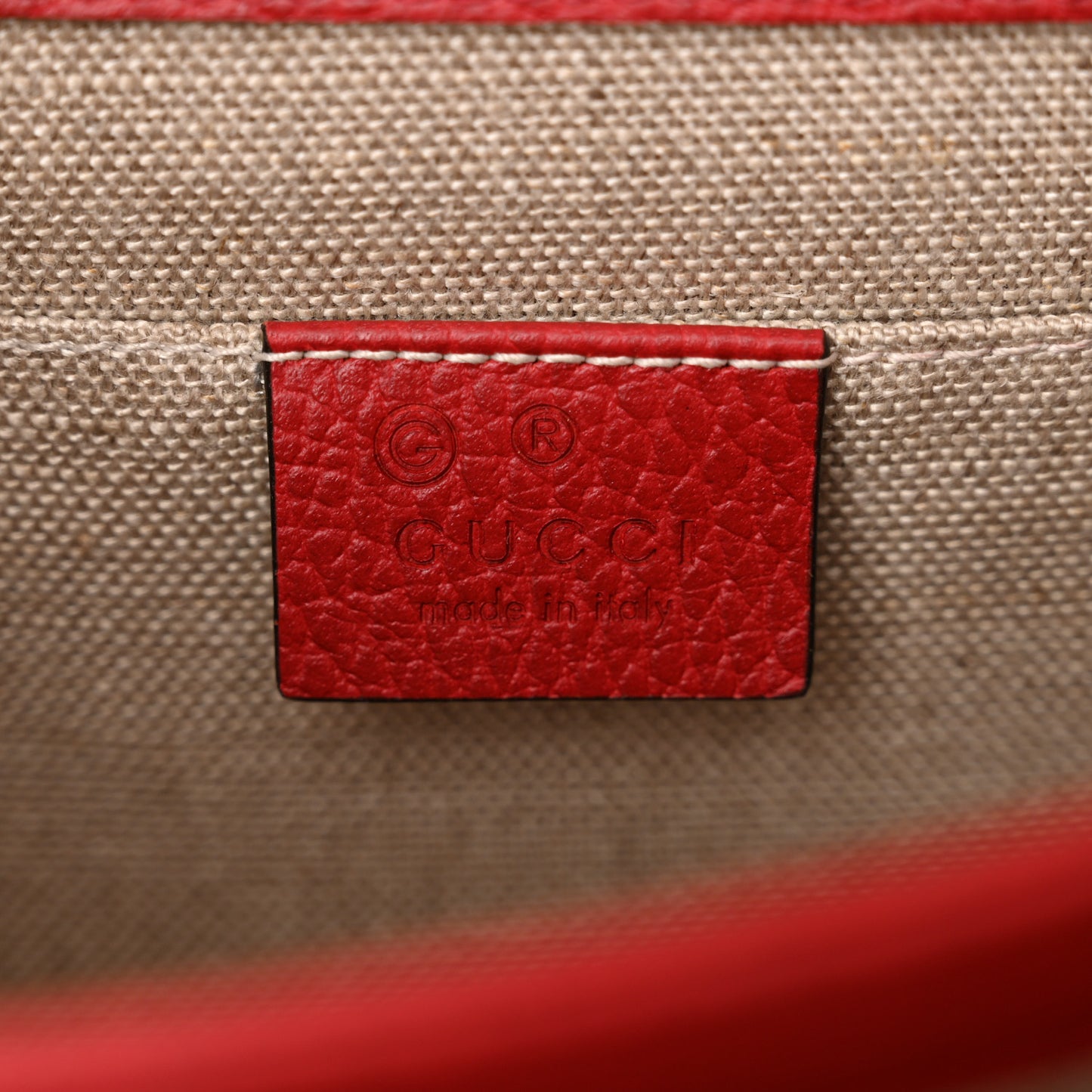 Dollar Calfskin Small Interlocking G Shoulder Bag Red