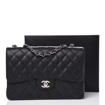 Chanel Caviar Quilted Jumbo Single Flap Black 9 of 9