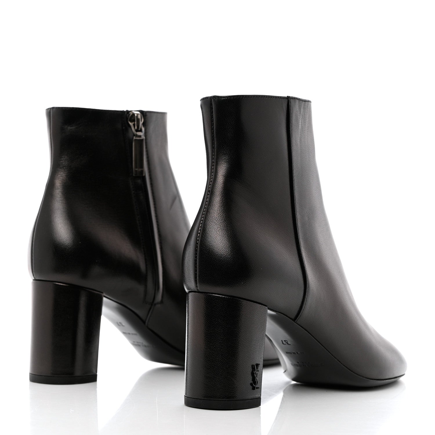 Saint Laurent Nappa Loulou Ankle Zip Boot 37 Black 4 of 10