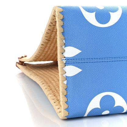 Louis Vuitton Monogram Giant Raffia Hamptons By The Pool Onthego GM Blue 8 of 9