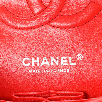 Chanel Caviar Chevron Quilted Medium Double Flap Red 6 of 10