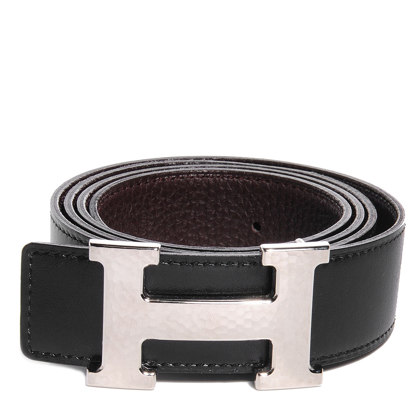 Box Togo Reversible Martelee Constance 32mm H Belt 90 Noir Chocolate