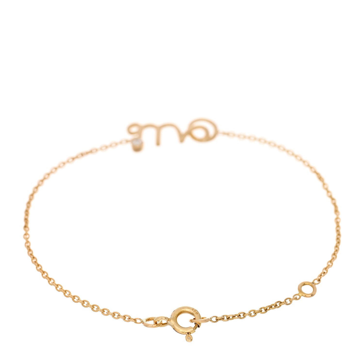 Christian Dior 18K Yellow Gold Diamond Oui Bracelet 2 of 4