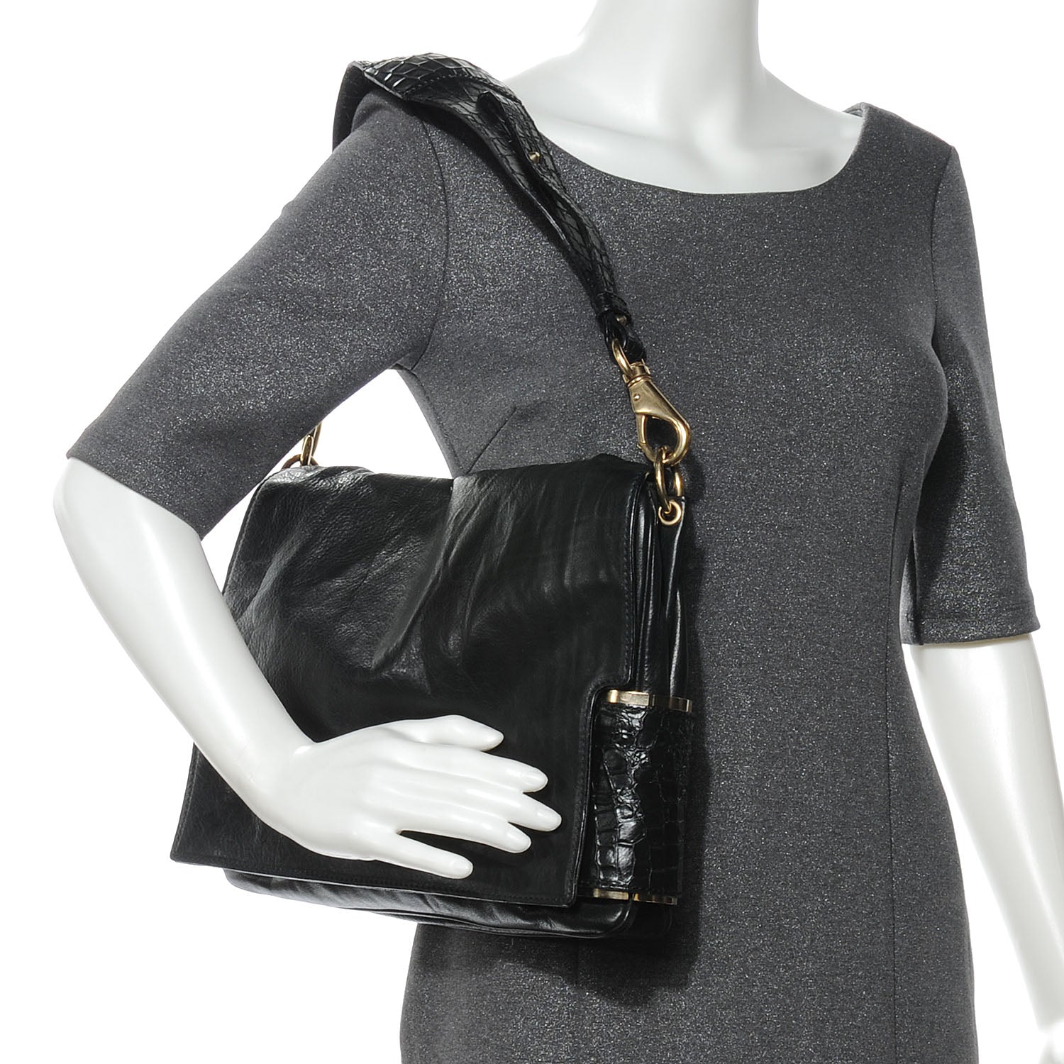 Givenchy Leather Melancholia Shoulder Bag Black 2 of 7